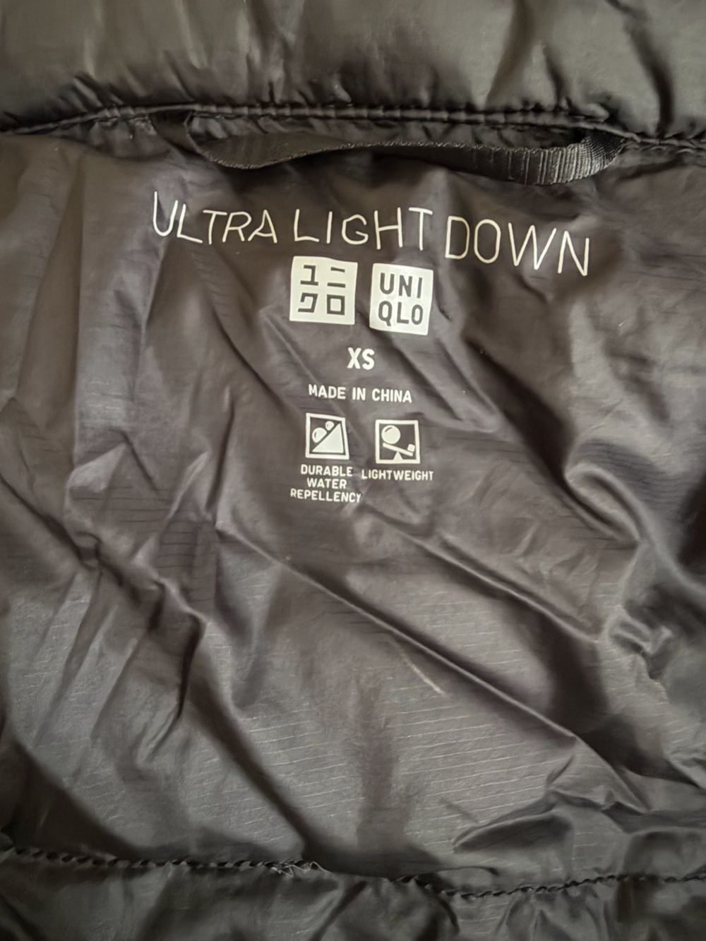 Uniqlo Black Hooded Packable Puffer Jacket Ultra Lightweight - Picture 5 of 6